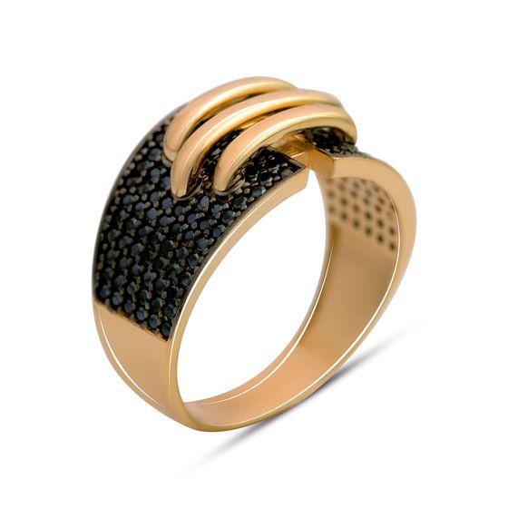 Золотое кольцо с фианитами 1.36ct