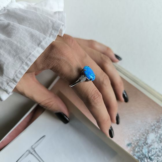 Серебряное кольцо с опалом 2.617ct