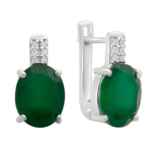 Серебряные серьги с агатом 4.805ct