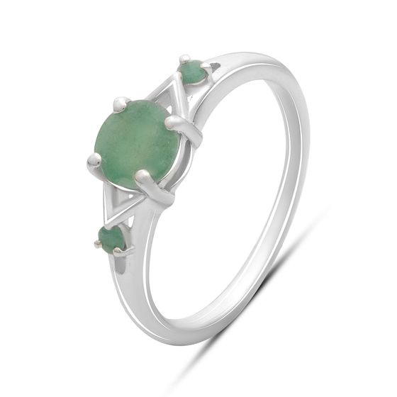 Серебряное кольцо с изумрудом 0.808ct