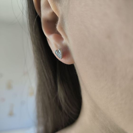 Серебряные серьги с фианитами