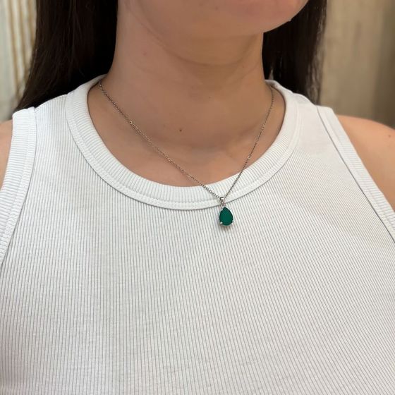Серебряная подвеска с агатом 2.79ct