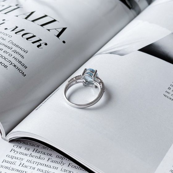 Серебряное кольцо с топазом 3.237ct