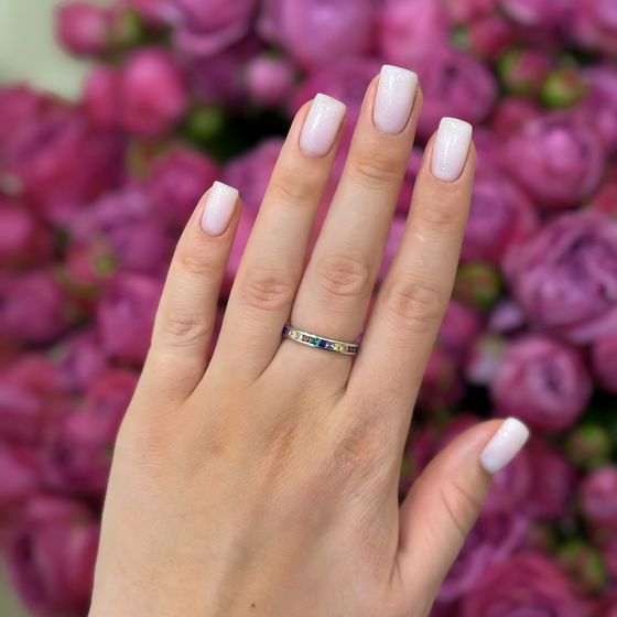 Серебряное кольцо с фианитами