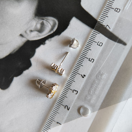 Серебряные серьги с фианитами