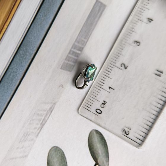Серебряная подвеска с мистик топазом 0.582ct