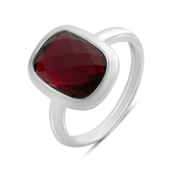 Серебряное кольцо с гранатом nano