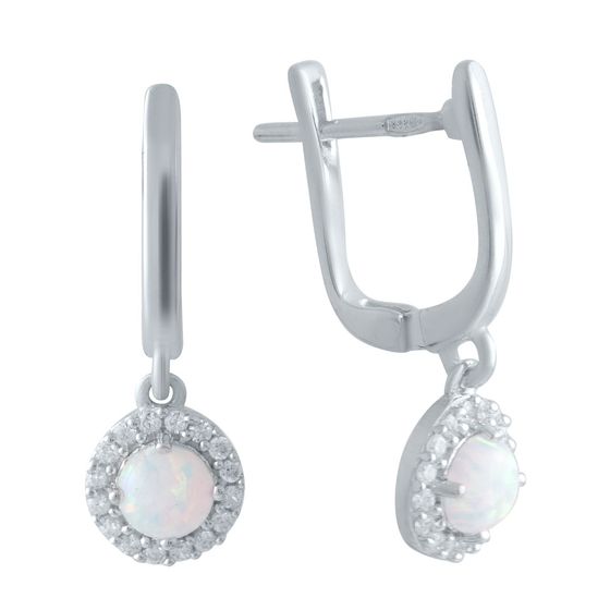 Серебряные серьги с опалом 0.98ct
