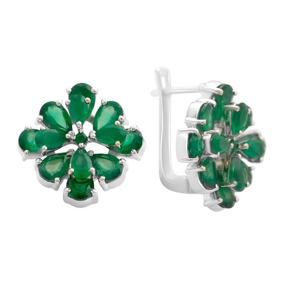 Серебряные серьги с агатом 7.806ct