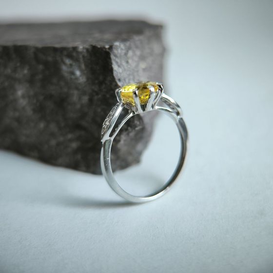 Серебряное кольцо с цитрином nano 1.579ct