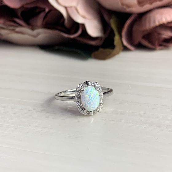 Серебряное кольцо с опалом 0.727ct