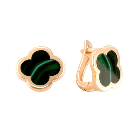 Золотые серьги с емаллю