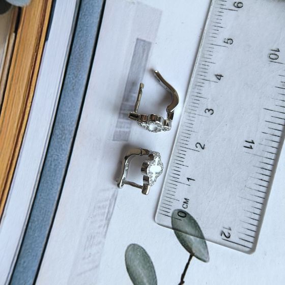 Серебряные серьги с емаллю