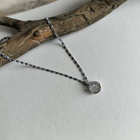 Серебряная подвеска с фианитами