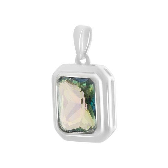 Серебряная подвеска с мистик топазом 2.4ct