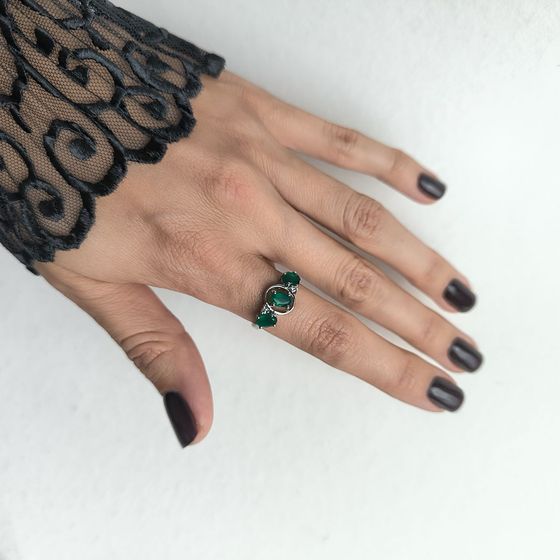 Серебряное кольцо с агатом 1.388ct