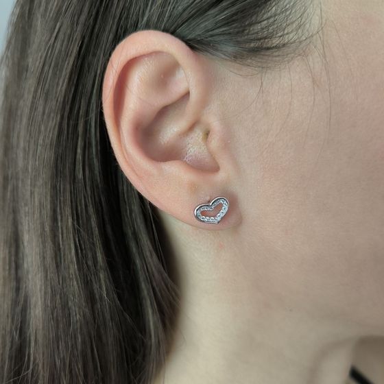 Серебряные серьги с фианитами