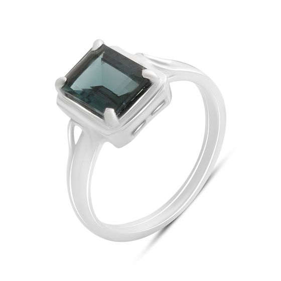 Серебряное кольцо с топазом Лондон Блю 1.824ct