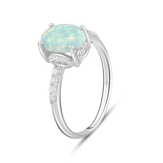 Серебряное кольцо с опалом