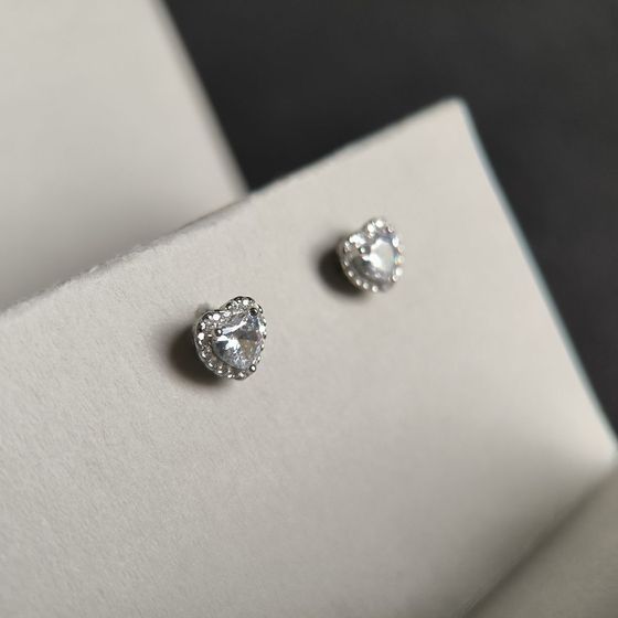 Серебряные серьги с фианитами