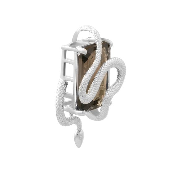 Серебряная подвеска с раухтопазом (дымчатым кварцем) 6.308ct