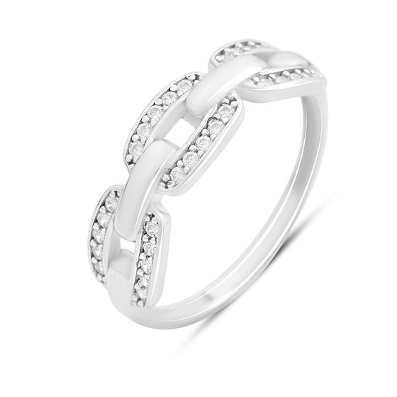 Серебряное кольцо с фианитами