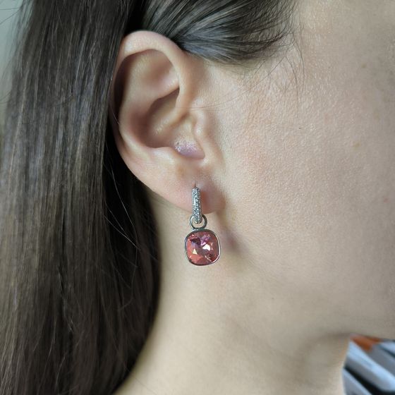 Серебряные серьги с фианитами