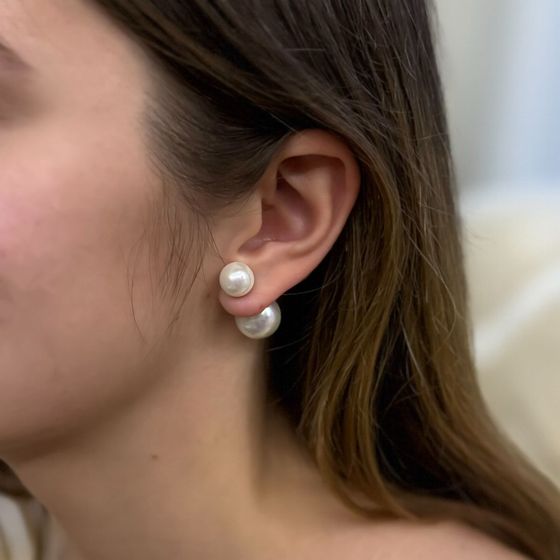 Серебряные серьги с жемчугом