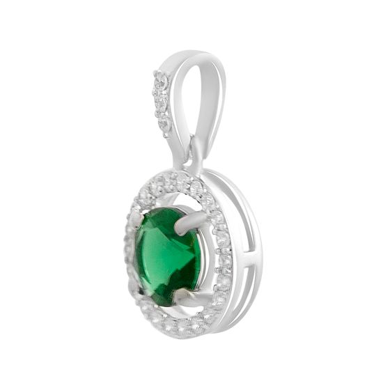 Серебряная подвеска с изумрудом nano 0.9ct