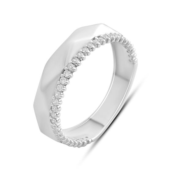 Серебряное кольцо с фианитами 0.35ct