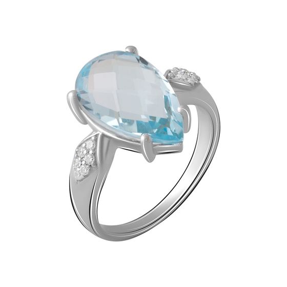 Серебряное кольцо с топазом 5.455ct