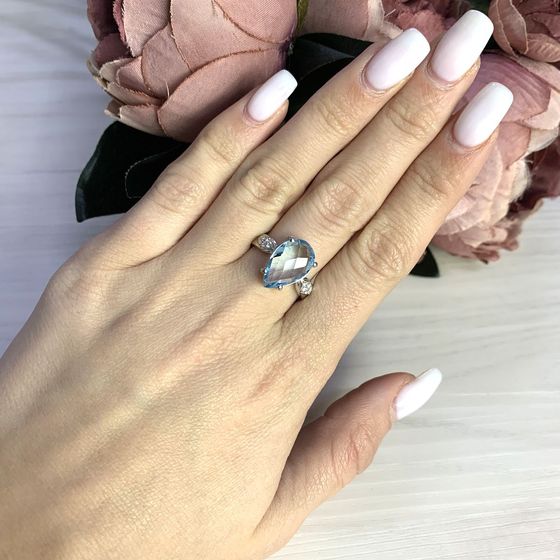 Серебряное кольцо с топазом 5.455ct