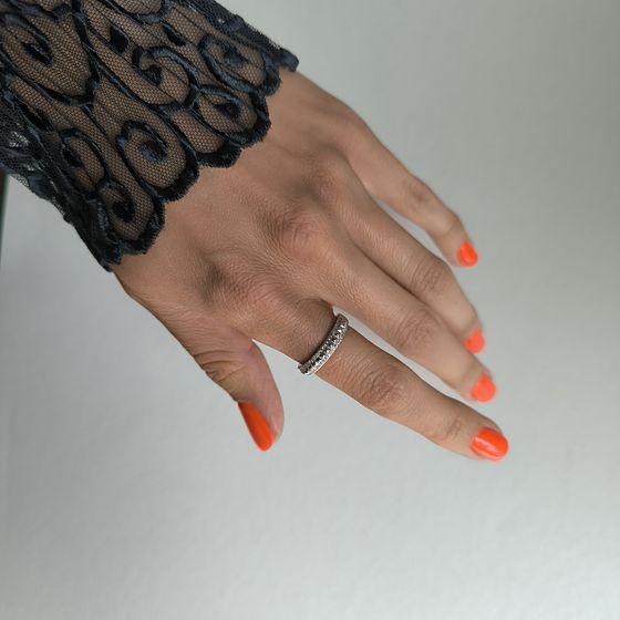 Серебряное кольцо с фианитами