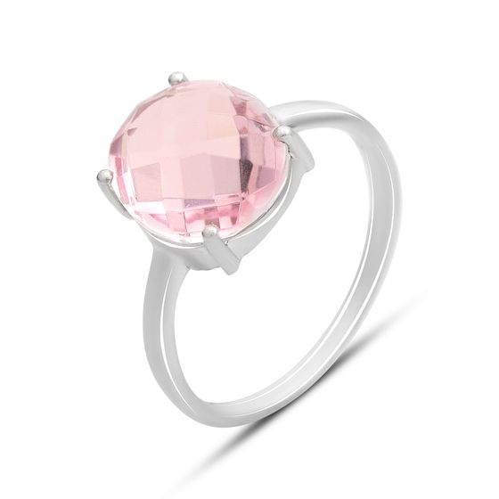 Серебряное кольцо с морганитом nano