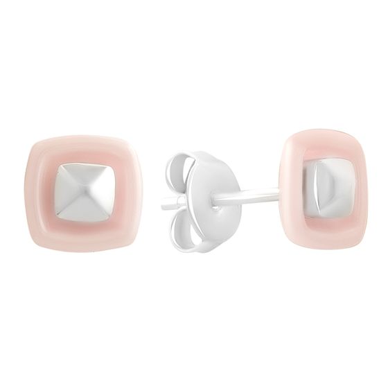 Серебряные серьги с керамикой