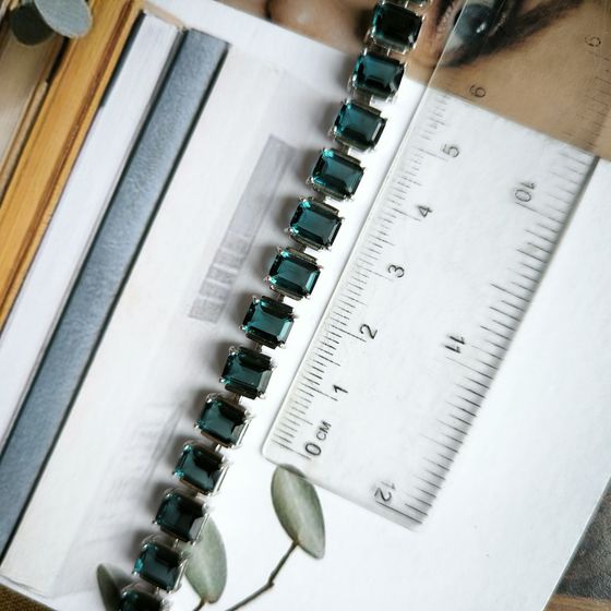 Серебряный браслет с топазом Лондон Блю