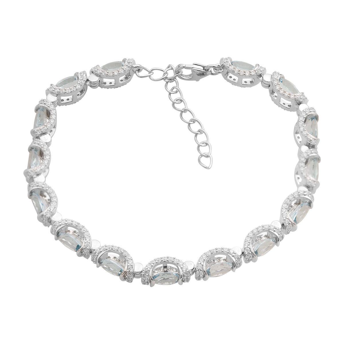 Серебряный браслет с топазом 11.335ct