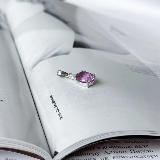 Серебряная подвеска с александритом 3.411ct