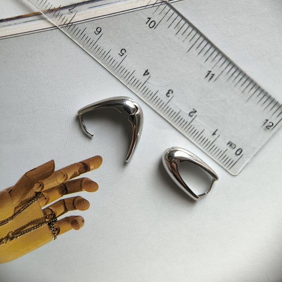 Серебряные серьги без камней