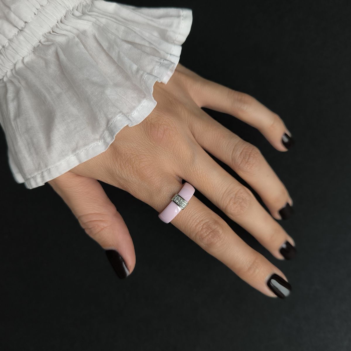 Серебряное кольцо с керамикой