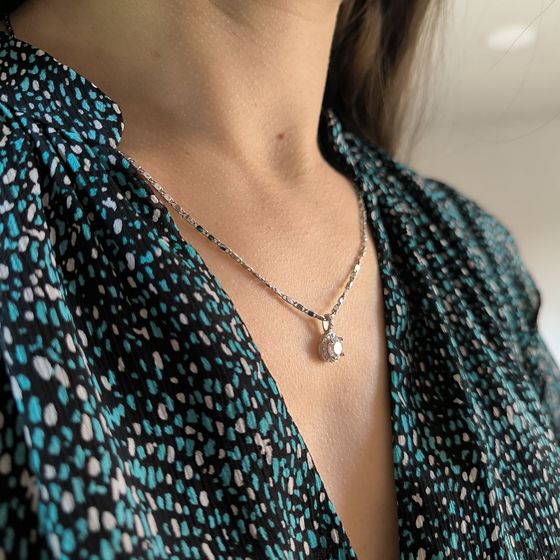 Серебряная подвеска с фианитами