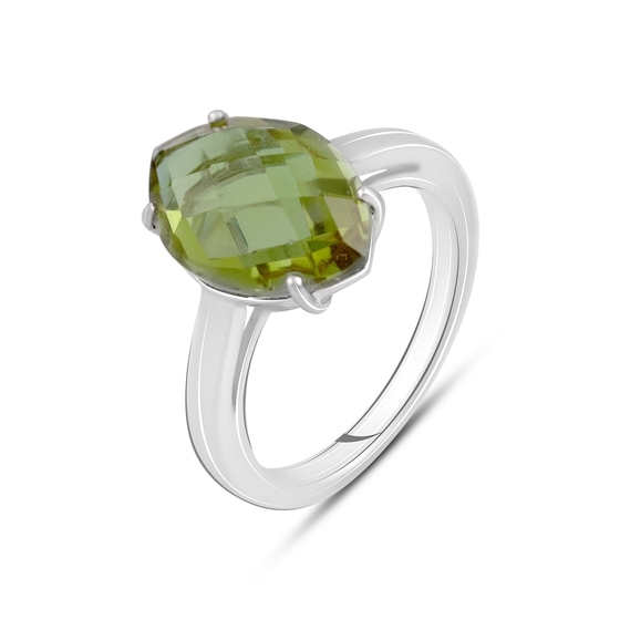 Серебряное кольцо с султанитом 5.138ct