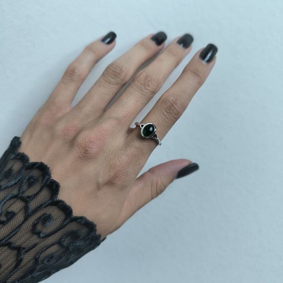Серебряное кольцо с изумрудом nano 5.15ct