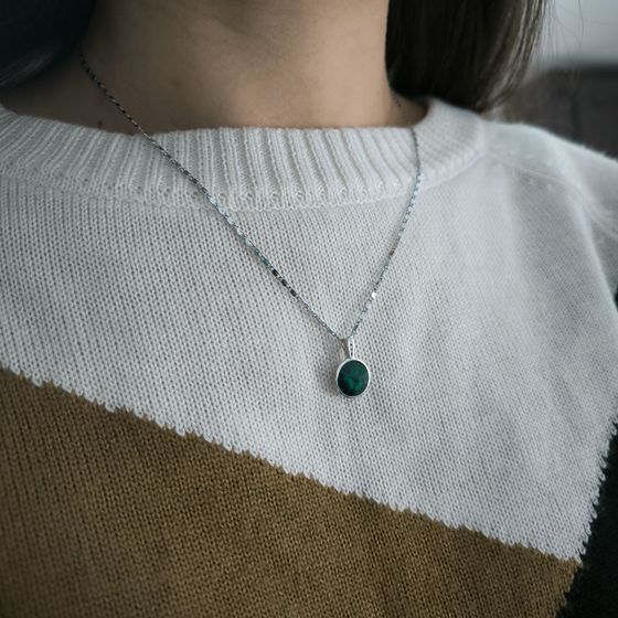 Серебряная подвеска с фианитами