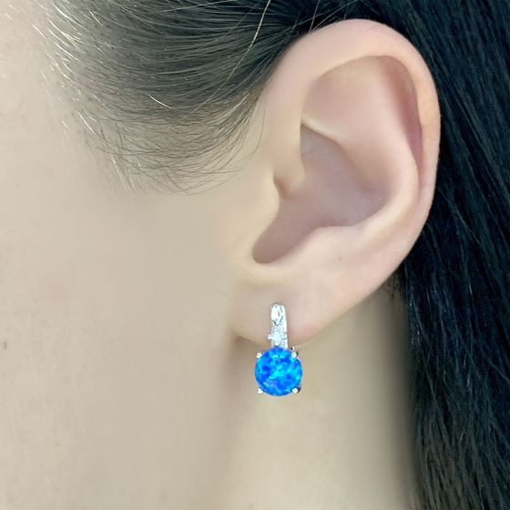 Серебряные серьги с опалом 1.707ct