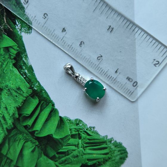 Серебряная подвеска с агатом 2.316ct