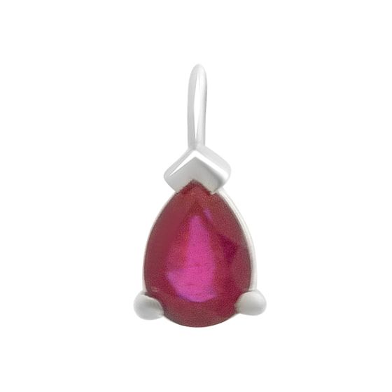Серебряная подвеска с рубином 0.95ct