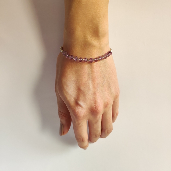 Серебряный браслет с аметистом 9.44ct