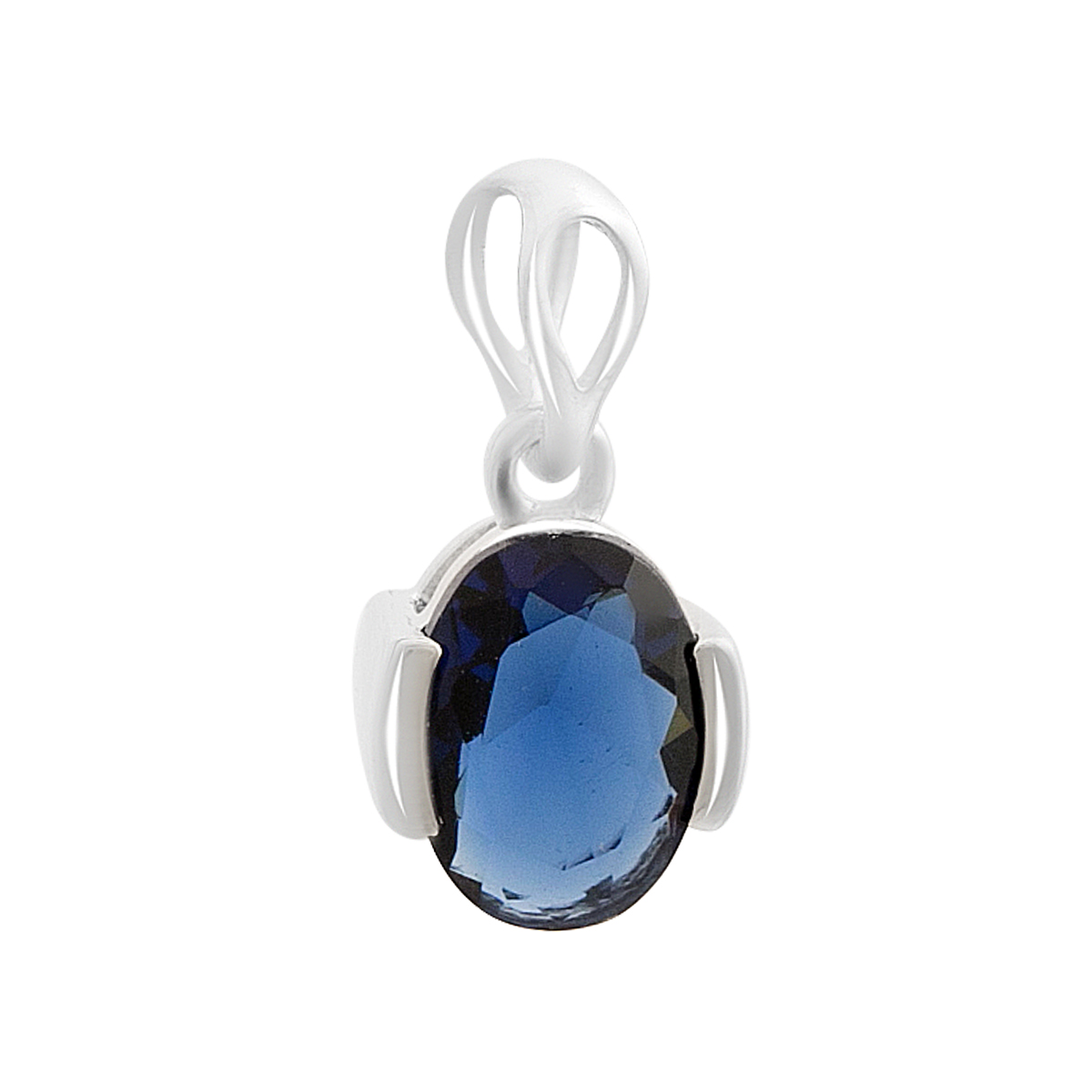 Серебряная подвеска с сапфиром nano 0.908ct