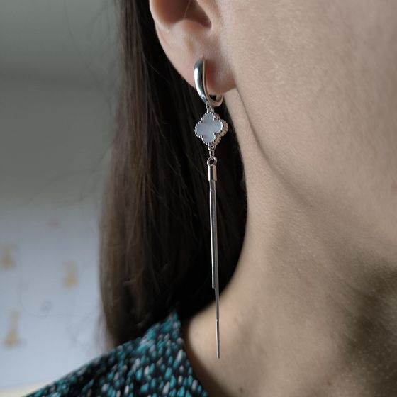 Серебряные серьги с перламутром